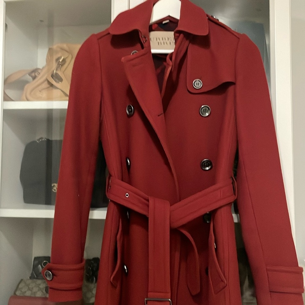 Burberry coat.